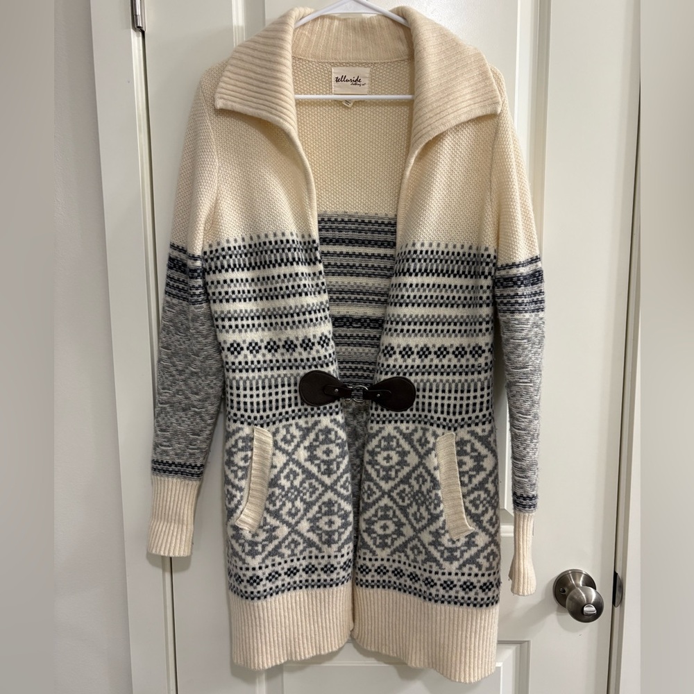 Telluride Clothing Company Lambswool Blend Women's Patterned Cardigan